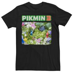 Мужская футболка с цветочным плакатом Nintendo Pikmin 3 Licensed Character