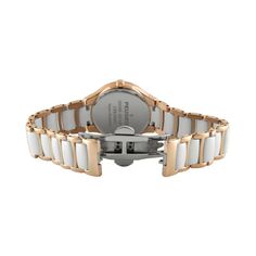 Женские часы из нержавеющей стали и керамики с кристаллами — PS4904WR Peugeot