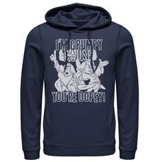 Мужской пуловер с капюшоном Disney Snow White Grumpy Cause You&apos;re Dopey Licensed Character