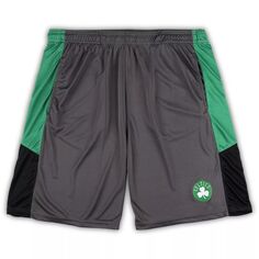 Мужские фирменные серые шорты Boston Celtics Big &amp; Tall Fanatics