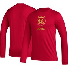 Мужская красная футболка с длинным рукавом Real Salt Lake Icon adidas