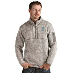 Мужской пуловер с молнией 1/4 Seattle Mariners