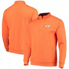 Мужская оранжевая куртка с молнией до четверти и логотипом Virginia Tech Hokies Tortugas Colosseum