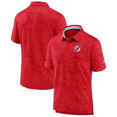 Мужская фирменная красная футболка-поло New Jersey Devils Special Edition 2.0 Authentic Pro Fanatics