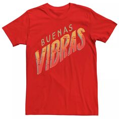 Мужская футболка Gonzales Buenas Vibras оранжевого цвета с надписью Licensed Character