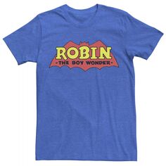 Мужская классическая футболка с логотипом Robin The Boy Wonder DC Comics
