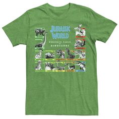 Мужская футболка с периодической таблицей динозавров Юрского периода Jurassic Park
