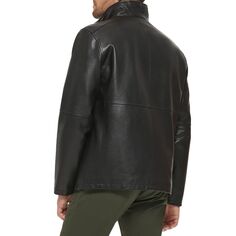 Мужская куртка из искусственной кожи со стеганым нагрудником Dockers, черный
