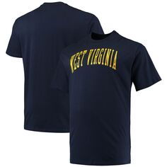 Мужская темно-синяя футболка с логотипом команды West Virginia Mountaineers Big &amp; Tall Arch Team Champion