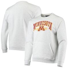 Мужская лига, студенческая одежда, серый пуловер с карманами Minnesota Golden Gophers для старшеклассников