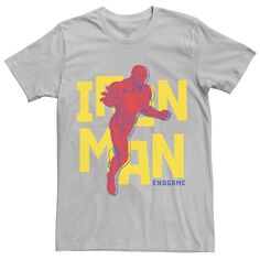 Мужская футболка в стиле поп-арт с надписью «Marvel Avengers: Endgame Iron Man» Licensed Character