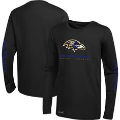Мужская черная футболка с длинным рукавом Baltimore Ravens Agility Outerstuff