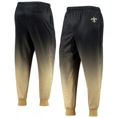 Мужские черные брюки-джоггеры с градиентом FOCO New Orleans Saints
