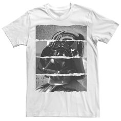 Мужская футболка со вставками в виде рваного шлема Дарта Вейдера Star Wars
