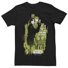Мужская футболка Rogue One Jyn Erso в стиле гранж с профилем Star Wars