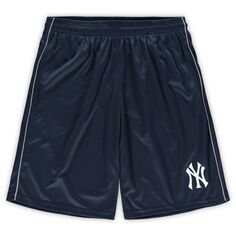 Мужские темно-синие шорты в сетку New York Yankees Big &amp; Tall Majestic