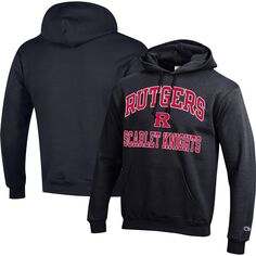 Мужской черный пуловер с капюшоном Rutgers Scarlet Knights High Motor Champion