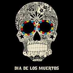 Dia De Los Muertos — мужская бейсбольная футболка реглан с рисунком Word Art LA Pop Art
