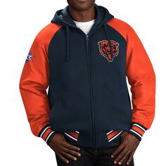 Мужская спортивная куртка Carl Banks Navy Chicago Bears Defender реглан с капюшоном на молнии во всю длину университетская куртка G-III