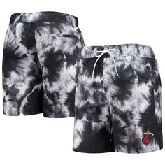 Мужские спортивные шорты Carl Banks Black Miami Heat Splash Volley Swim Shorts G-III
