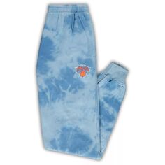 Мужские фирменные синие брюки-джоггеры New York Knicks Big &amp; Tall с надписью Cloud Dye Fanatics