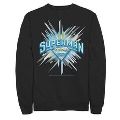 Мужской свитшот с логотипом на груди и кристаллами Супермена DC Comics