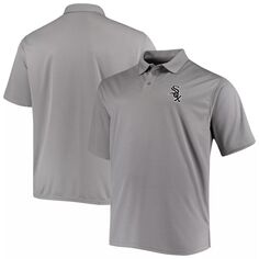 Мужская фирменная серая футболка Chicago White Sox Big &amp; Tall однотонная рубашка-поло с птичьим глазом Fanatics