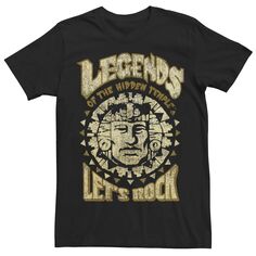 Мужская футболка Hidden Temple Let&apos;s Rock с потертым логотипом Licensed Character