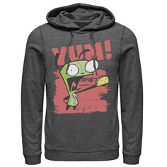 Мужская Invader Zim Gir Screaming Yum! Толстовка с портретным рисунком Taco Nickelodeon