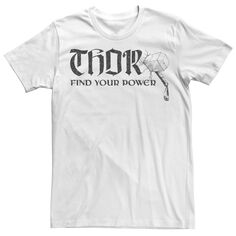 Мужская футболка с надписью Marvel Thor Find Your Power Hammer Licensed Character