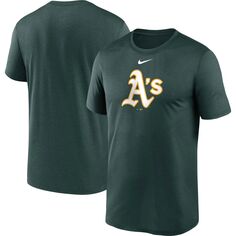 Мужская зеленая футболка с логотипом Oakland Athletics Big &amp; Tall Legend Performance Nike