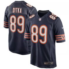 Мужская майка Майка Дитка темно-синего цвета для игрока в отставке Chicago Bears Game Nike