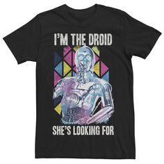 Мужская футболка с рисунком «Droid She&apos;s Looking for Valentine» Star Wars