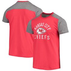 Мужская красная/серая футболка Kansas City Chiefs Field Goal Slub Majestic