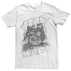 Мужская футболка с рисунком Дарта Вейдера и рисунком линии Star Wars