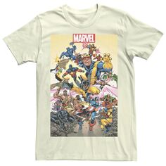 Мужская эксклюзивная футболка с изображением плаката и коллажа D23 Action Pose Marvel