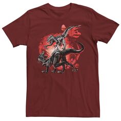 Мужская футболка Raptor Fight Portrait Jurassic World