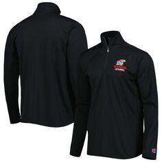 Мужская черная текстурированная куртка на молнии Kansas Jayhawks Champion