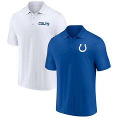 Мужской комплект из двух комплектов футболки-поло с фирменным логотипом Royal/White Indianapolis Colts Dueling Fanatics
