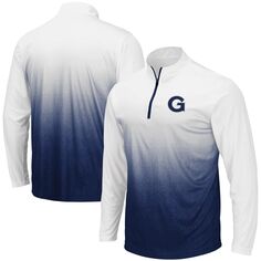 Мужская темно-синяя куртка с молнией четверти и логотипом Georgetown Hoyas Magic Team Colosseum