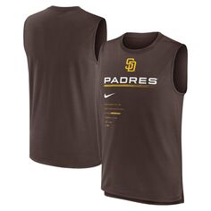 Мужская коричневая майка San Diego Padres Exceed Performance Nike