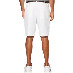 Мужские шорты для гольфа с расширяющимся поясом для вне поля турнира Большой шлем Grand Slam, ярко-белый