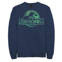 Мужской свитшот с акварельным логотипом Jurassic World Licensed Character, синий