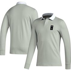 Мужская футболка-поло с длинными рукавами Player Grey Colorado Rapids Travel 2023 adidas