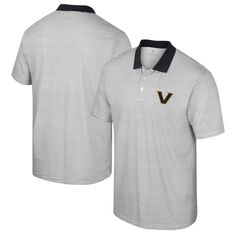 Мужская белая рубашка-поло в полоску с принтом Vanderbilt Commodores Colosseum