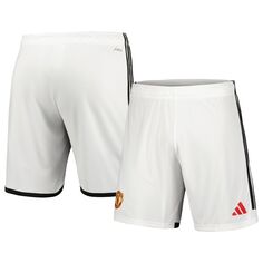 Мужские белые домашние шорты Manchester United 2023/24 Replica adidas