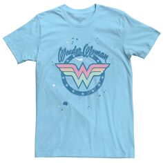 Мужская футболка с круглым логотипом Wonder Woman в стиле ретро DC Comics