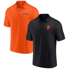 Мужской комплект поло с логотипом San Francisco Giants Dueling черного/оранжевого цвета Fanatics