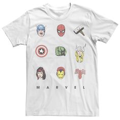 Мужская футболка с графическим рисунком в стиле ретро «Мстители» Marvel