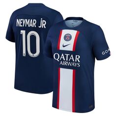 Мужская синяя футболка Неймара-младшего «Пари Сен-Жермен» 2022/23, домашняя реплика игрока Nike